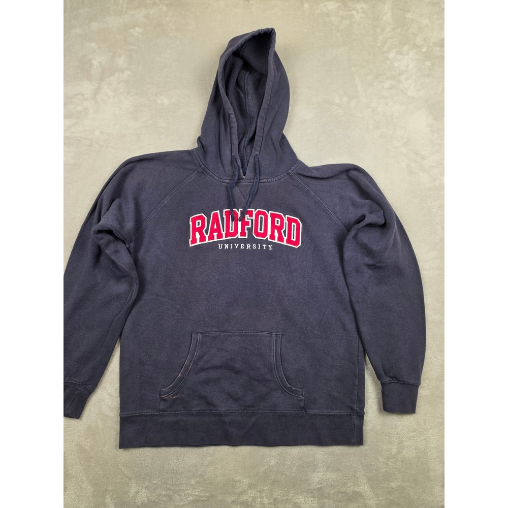 Champion Hoodie Women L Blue Radford University Sport Stretch Sweatshirt